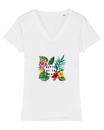 Life is better at the beach White