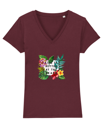 Life is better at the beach Burgundy