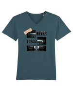 Casetofon Retro  Tricou mânecă scurtă guler V Bărbat Presenter
