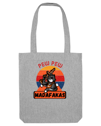 Pew Pew Madafakas Cat Heather Grey