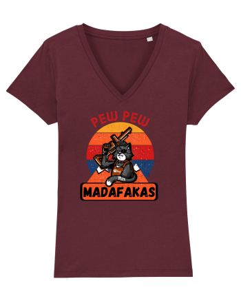 Pew Pew Madafakas Cat Burgundy
