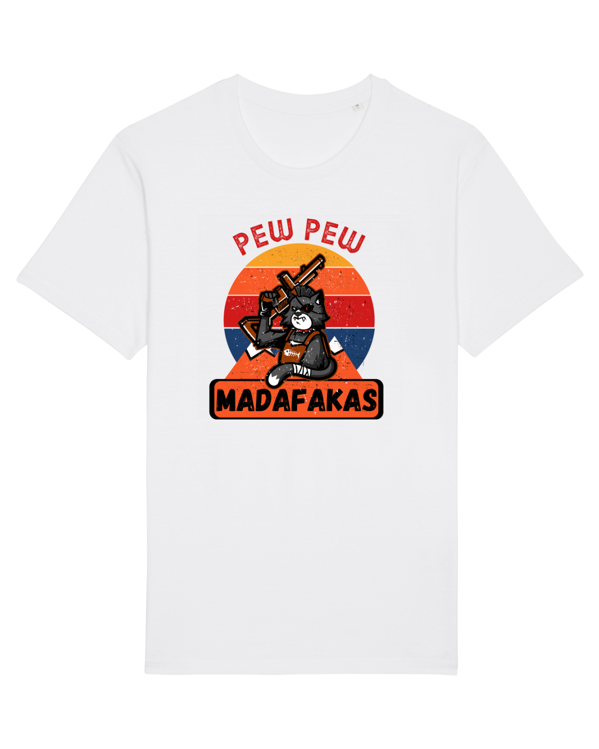 Tricou mânecă scurtă Unisex Rocker White