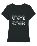 Wear black or nothing Tricou mânecă scurtă guler larg fitted Damă Expresser