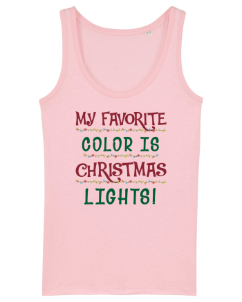 Christmas Lights Cotton Pink
