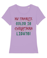 Christmas Lights Tricou mânecă scurtă guler larg fitted Damă Expresser