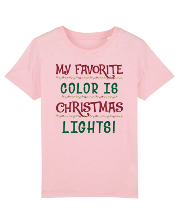 Christmas Lights Cotton Pink