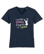 Pink and Camo Tricou mânecă scurtă guler V Bărbat Presenter