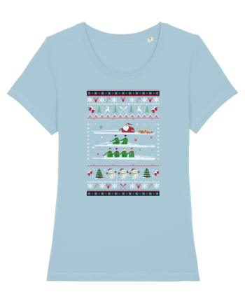 Canoe Christmas Sky Blue