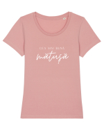 Cea mai bună mătușă (alb).  Tricou mânecă scurtă guler larg fitted Damă Expresser