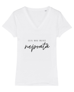 Cea mai bună nepoată.  Tricou mânecă scurtă guler V Damă Evoker