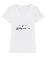 Cel mai bun străbunic.  Tricou mânecă scurtă guler V Damă Evoker