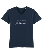 Cel mai bun străbunic (alb)  Tricou mânecă scurtă guler V Bărbat Presenter