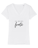 Cel mai bun frate.  Tricou mânecă scurtă guler V Damă Evoker