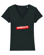 namaste yoga Tricou mânecă scurtă guler V Damă Evoker