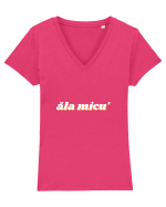 Ăla micu' (bebeluș)  Tricou mânecă scurtă guler V Damă Evoker