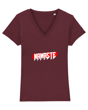 namaste yoga2 Burgundy