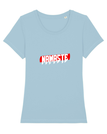 namaste yoga2 Sky Blue