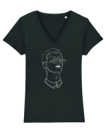 Fluturi in zbor Tricou mânecă scurtă guler V Damă Evoker