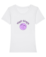 First Steps (pink circle)  Tricou mânecă scurtă guler larg fitted Damă Expresser