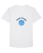 First Steps (blue circle)  Tricou mânecă scurtă guler larg Bărbat Skater
