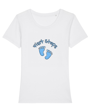 First Steps (blue feet)  White