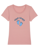 First Steps (blue feet)  Tricou mânecă scurtă guler larg fitted Damă Expresser