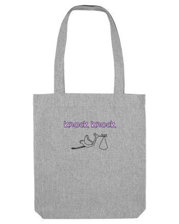 Barza bate la ușă (roz, fetiță)  Heather Grey