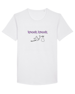 Barza bate la ușă (roz, fetiță)  Tricou mânecă scurtă guler larg Bărbat Skater