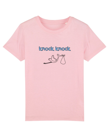 Barza bate la ușă (albastru, băiat)  Cotton Pink