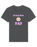 Brand New Dad. (roz, fetiță)  Tricou mânecă scurtă Unisex Rocker