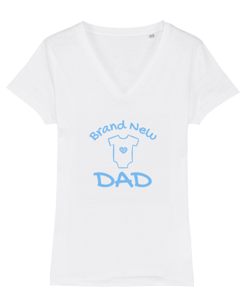 Brand New Dad (albastru, băiat)  White