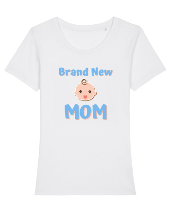 Brand New Mom (albastru, băiat)  White
