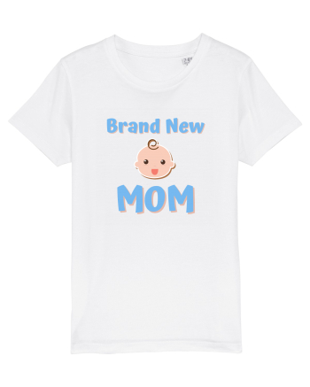 Brand New Mom (albastru, băiat)  White