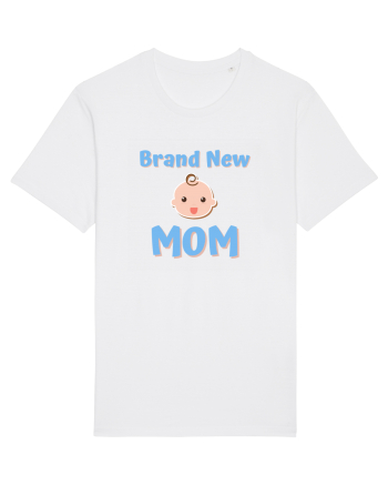 Brand New Mom (albastru, băiat)  White
