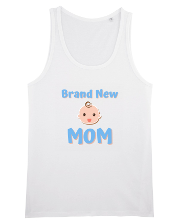 Brand New Mom (albastru, băiat)  White