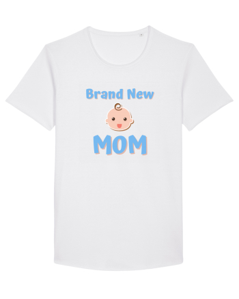 Brand New Mom (albastru, băiat)  White