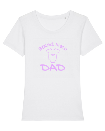 Brand New Dad (roz, fetiță)  White