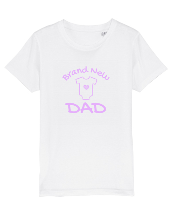 Brand New Dad (roz, fetiță)  White