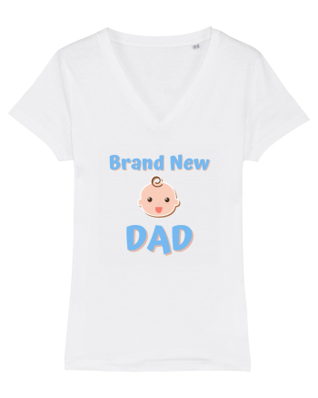 Brand New Dad (albastru, băiat)  White
