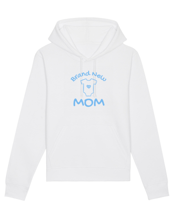 Brand New Mom (albastru, băiat)  White