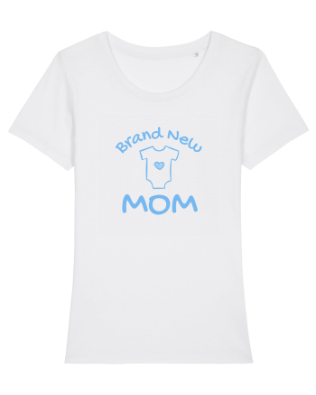 Brand New Mom (albastru, băiat)  White