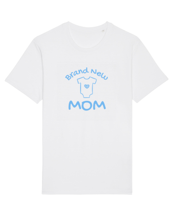 Brand New Mom (albastru, băiat)  White