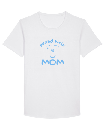 Brand New Mom (albastru, băiat)  White