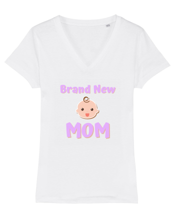 Brand New Mom (roz, fetiță)  White