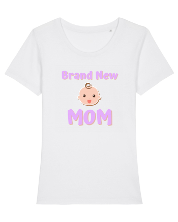 Brand New Mom (roz, fetiță)  White