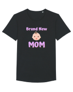 Brand New Mom (roz, fetiță)  Tricou mânecă scurtă guler larg Bărbat Skater