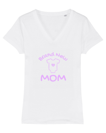 Brand New Mom (roz, fetiță)  White