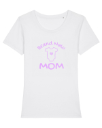 Brand New Mom (roz, fetiță)  Tricou mânecă scurtă guler larg fitted Damă Expresser