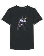 Comoara din interior Tricou mânecă scurtă guler larg Bărbat Skater