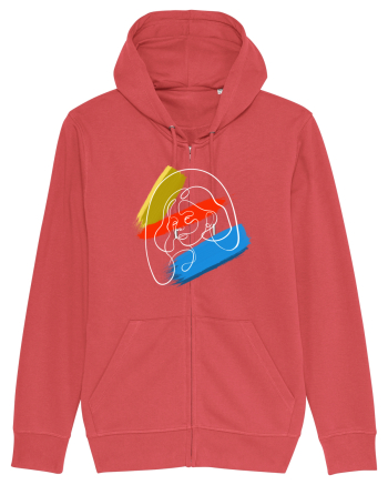 Girl in color Carmine Red